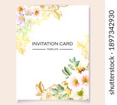 invitation greeting card with... | Shutterstock . vector #1897342930