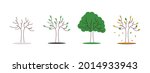 four seasons tree. winter ... | Shutterstock .eps vector #2014933943