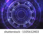 Abstract Purple Zodiac Wheel...