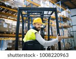 Warehouse Man Worker With...