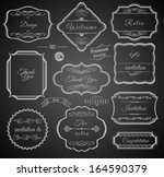 vintage calligraphic frames... | Shutterstock .eps vector #164590379