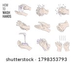 vector handwashing instruction. ... | Shutterstock .eps vector #1798353793