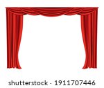 red curtains realistic. theater ... | Shutterstock . vector #1911707446