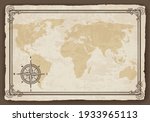 old map frame with retro... | Shutterstock .eps vector #1933965113