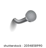 hammered nail on surface. iron  ... | Shutterstock . vector #2054858990