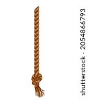 isolated hanging ropes with... | Shutterstock . vector #2054866793