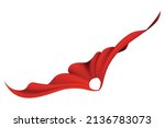 superhero red cape. scarlet... | Shutterstock .eps vector #2136783073