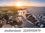 Small photo of Aerial view of Ballintoy Harbour near Giants Causeway, County. Antrim, Northern Ireland, UK