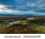 Small photo of Aerial view of a foggy Bonny Glen by Portnoo in County Donegal - Ireland