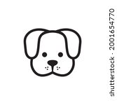 dog icon. vector isolated funny ... | Shutterstock .eps vector #2001654770