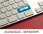 Computer key showing the word VOTE NOW
