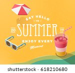 summer vacation template with... | Shutterstock .eps vector #618210680