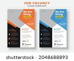 job vacancy flyer template  we... | Shutterstock .eps vector #2048688893