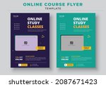 online study classes flyers ... | Shutterstock .eps vector #2087671423