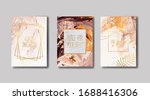  liquid marble with gold. flyer ... | Shutterstock .eps vector #1688416306