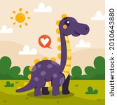 baby dinosaur. little dragon ... | Shutterstock .eps vector #2010643880