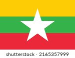 The National Flag Of Myanmar...
