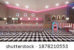 Retro Diner Interior With A...