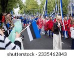 Small photo of Tallinn, Estonia - July 2, 2023: Estonian Song Festival (Estonian: Laulupidu) parade in Tallinn streets. One of the largest choral events in the world.