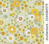 floral vintage seamless pattern.... | Shutterstock .eps vector #2144385579
