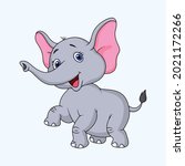 Elephant Cartoon Vector Design...