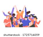 multicultural group of people... | Shutterstock .eps vector #1725716059