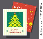new year congratulation card... | Shutterstock .eps vector #1595194006