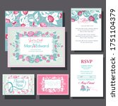 wedding invitations card with... | Shutterstock .eps vector #1751104379