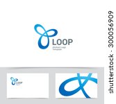 triple infinite loop logo... | Shutterstock .eps vector #300056909