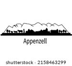 city skyline of appenzell ... | Shutterstock .eps vector #2158463299