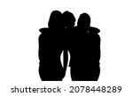 black silhouettes of three... | Shutterstock .eps vector #2078448289