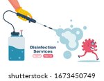 disinfection services concept.... | Shutterstock .eps vector #1673450749
