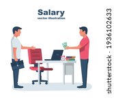 salary payment. the head pays... | Shutterstock .eps vector #1936102633
