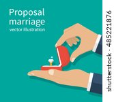 proposal marriage  vector... | Shutterstock .eps vector #485221876