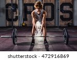 Girl getting ready for crossfit  training