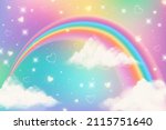 holographic fantasy rainbow... | Shutterstock .eps vector #2115751640