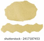 Small photo of brown paper background, ellipse and worm shape. Background, brown kraft paper and copy space or empty. clipping path with white background