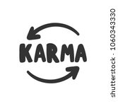 Karma. Arrows. Sticker Vector...