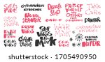 covid 19 sticker set for social ... | Shutterstock .eps vector #1705490950