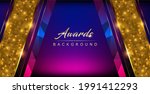 blue pink golden shimmer awards ... | Shutterstock .eps vector #1991412293
