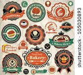 vintage retro grunge bakery ... | Shutterstock .eps vector #105030893