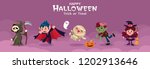 vintage halloween poster design ... | Shutterstock .eps vector #1202913646