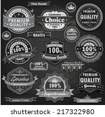 vintage premium quality label... | Shutterstock .eps vector #217322980