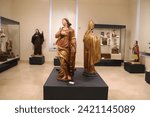Small photo of Molfetta, Metropolitan city of Bari, Italy - 28 january 2024: Diocesan Museum - The ancient statues of saints and a collection of reliquaries dating back to the seventeenth century.
