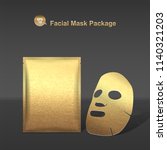 Vector Golden Facial Mask And...