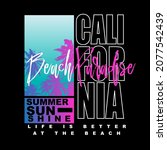 summer graphic california beach ... | Shutterstock .eps vector #2077542439