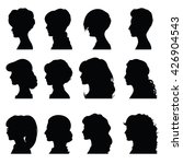 silhouettes of female head in... | Shutterstock . vector #426904543