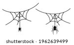 scary spider web set isolated... | Shutterstock .eps vector #1962639499