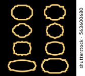 gold frames. beautiful simple... | Shutterstock .eps vector #563600680