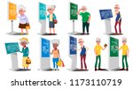 old people using atm  digital... | Shutterstock .eps vector #1173110719